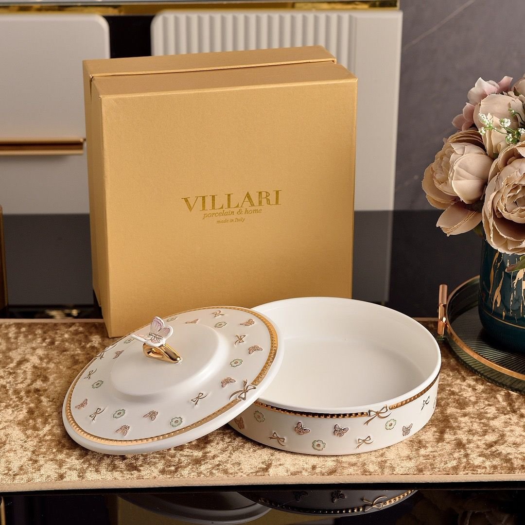 Villari porcelain covered bowl - Villari Kitchen and Dining | Aleppo Gift UAE